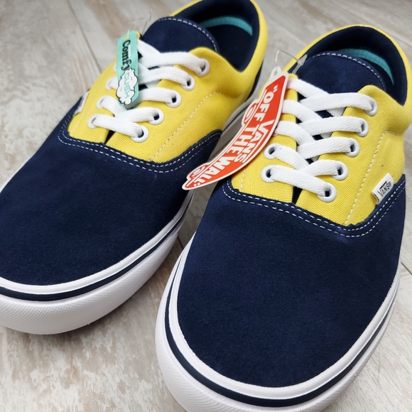 Vans Era Comfycush Suede/Canvas Dress Blues/Yellow - Picture 2 of 9